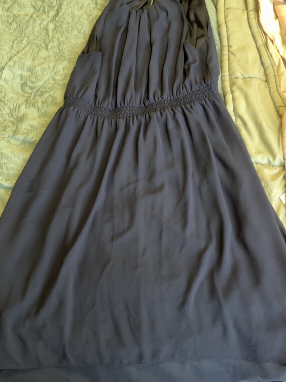 H&M Navy Blue Halter Midi Dress